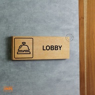 Lobby sign system - wall sign - lobby - lobby area marker board