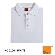 Oren Sport HC01 Honeycomb Polo Sport Shirt - White