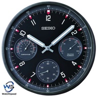 SEIKO Analog QXA823 QXA823K Black Dial Black Aluminum Case Wall Clock