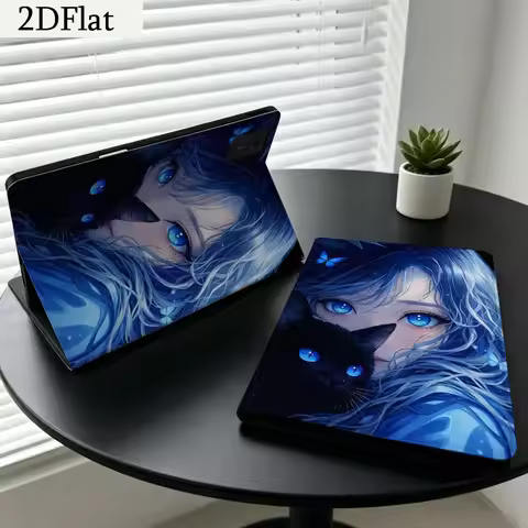 Cartoon Cat Girl Blue Eyes Gift For Lenovo Xiaoxin Pad Pro Tab K11 K10 Y900 3rd Y700 P11 P12 11.5 12