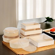 [Sushi Box] Sushi Packaging Box Japanese Style Bento Box Disposable Sushi Box Wooden Lunch Box Sashi
