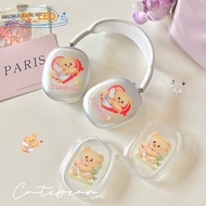 Compatible with AirPods Max Clear Soft Case Cartoon Bear For AirPods Max Shockproof Case Protective Cover Cute Soft Case