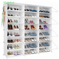 BLUEVELVET Shoe Storage Cabinet, Expandable Space Saver Shoe Organizer, Easy To Assemble Adjustable Free Standing Detachable Shoe Rack Bedroom