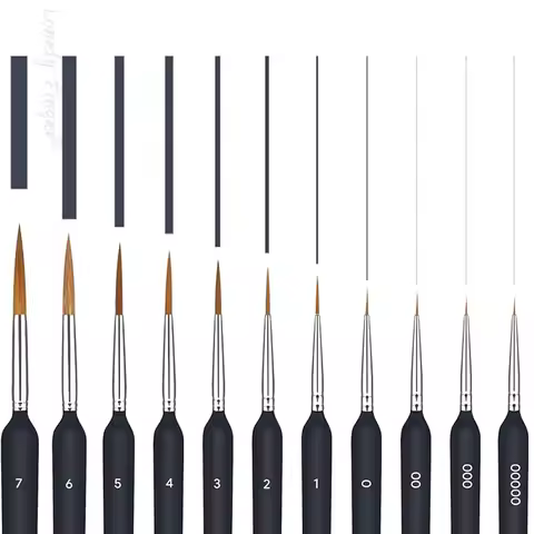 Detail Paint Brushes Set, 11/22pcs Miniature Brushes for Fine Detailing & Art Painting - Acrylic, Oi