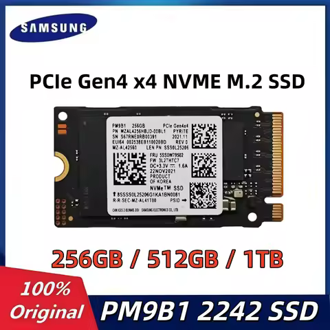 Original Samsung PM9B1 1TB 512GB 256GB M.2 2242 PCIE4.0 NVME SSD Notebook Solid State Drive New