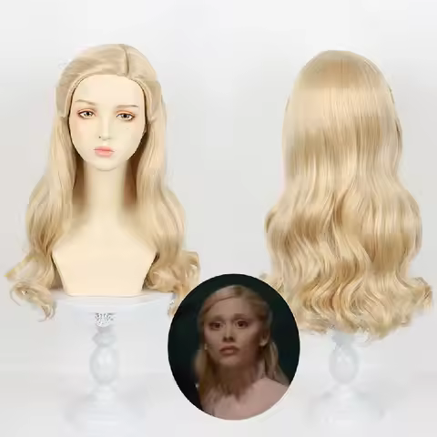 HAIRJOY Synthetic Hair Cosplay Wig Movie Wicked Glinda Cosplay Wig Costume Adult Women Halloween Rol