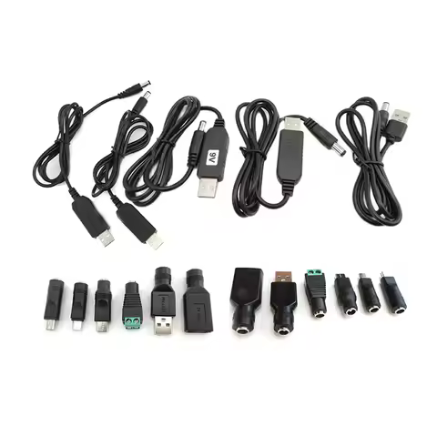 USB 5V to 9v 12v 12.6V 8.4v boost line power to DC 5.5x2.1mm male mini 5pin type c Step UP Module co