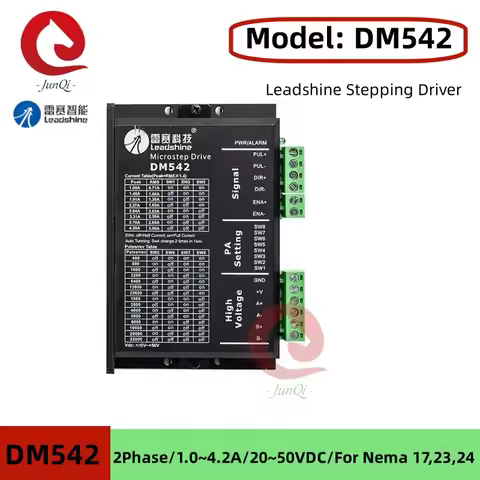 Leadshine DM542 CNC Stepper Drive 2ph 1~4.2A 20~50VDC Matching Nema23 34 Stepping motor