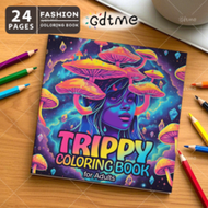 24-Page Adult Coloring Book, Vibrant Fantasy Creatures Intricate Patterns, Bold Unique Design, Chris
