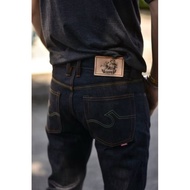 Gupe18ozindigo Jeans Red Edges Small And Straight-Cut Style