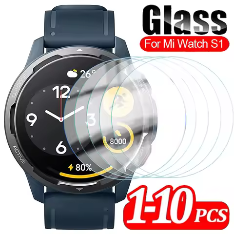 For Xiaomi S1/S1 Pro/S1 Active Smartwatch Tempered Glass Film Cover Screen Protector for Mi Watch S1