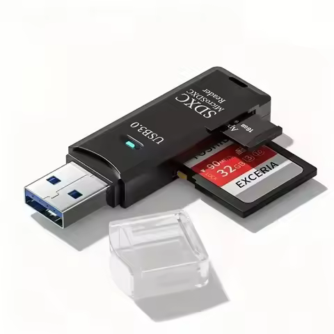 2 In 1 USB 3.0 Card Reader Micro SD TF Memory Card Adapter for PC Laptops Extension Converter Mobile