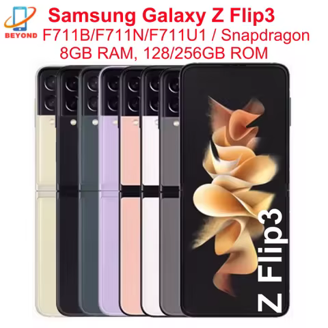 Samsung Galaxy Z Flip3 Flip 3 5G F711U1 F711N F711B 6.7" 8GB 128/256GB NFC Snapdragon Original Unloc