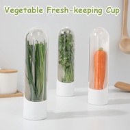 Vegetable Fresh-keeping Cup Sealed Container Bottle Storage Jars Kitchen Herb Storage Box Vanilla Co