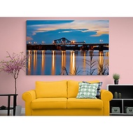 Tranh Treo Tường Trang Trí Decor Canvas Nghệ Thuật - Phong Cảnh Các Cây Cầu Ở Hà Nội - Công Nghệ In 