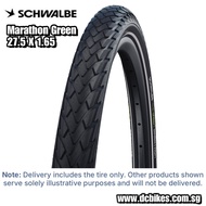 Schwalbe 27.5 X 1.65 Marathon Green Guard Wired 650B MTB Hybrid Touring Bicycle Tyre - ETRTO: 44-584