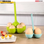 3 Holes/5 Holes High Temperature Resistant Silicone Creative Egg Boiler Egg Boiler Egg Tray Egg Tray