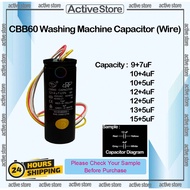 CBB60 Washing Machine Capacitor(Wire) 9+7uF 10+4uF 10+5uF 12+4uF 12+5uF 13+4uF 15+5uF
