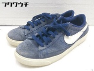 ◇ NIKE ナイキ AV9373-407 BLAZER LOW SD スニーカー シューズ 23.5cm ネイビー ホワイト レディース 【中古】