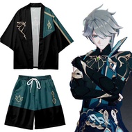 Genshin Impact Alhaitham Cosplay T-Shirt And Shorts