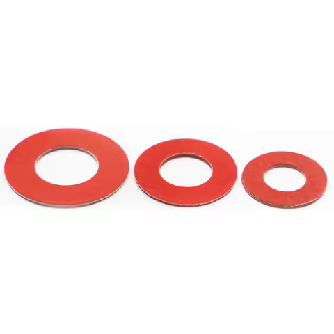 Red Steel Paper Fiber Insulating Flat Washer M2 M2.5 M3 M4 M5 M6 M8 M10 M12 M14 M16 Insulation Plain