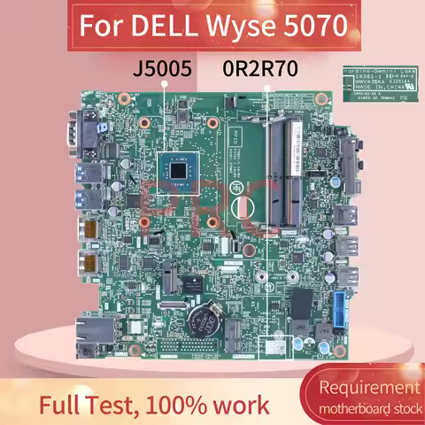 For DELL Wyse 5070 Laptop Motherboard 16561-1 0R2R70 Pentium J5005 CPU DDR4 Notebook Mainboard Teste