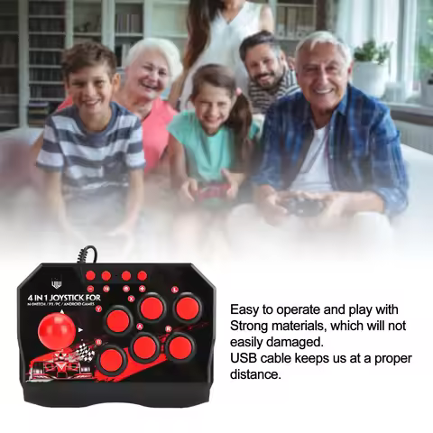 Fight Stick Wired Joystick Games Accessories for Switch/PC/ PC Street Fight Controller Wired Fight S