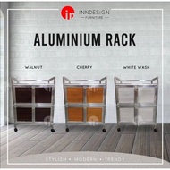 Aluminium  4 Wheels kitchen rack