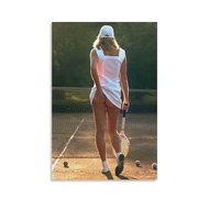 TUFEI Tennis Girl Beautiful Girl Pretty Girls Poster Aesthetic Decorative Painting Canvas Wall Art P