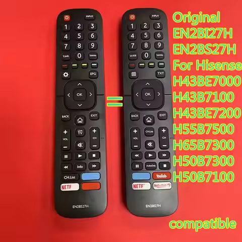 Original Remote Control EN2BI27H 2BS27H For Hisense LED Smart TV H43BE7000 H43B7100 H43BE7200 H55B75