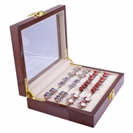 1 PCS Glass Cufflinks Box for Men Painted Wooden Collection Display Box Storage Jewelry Display Box 