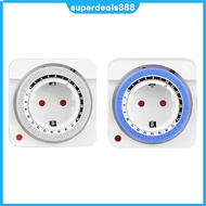 [Fast Arrival] 24-Hour EU Plug-in Heavy Duty Outlet Timer with 15 Minute Intervals Timer Outlet 220V
