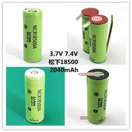Panasonic 18500 Lithium Battery 18490 3.7V 2040mAh Camera Rechargeable Battery NCR18500A