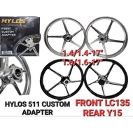 HYLOS 511 FG511  LC135 LC4S LC5S CNC CUSTOM OPEN HUB ADAPTER SPORT RIM CUSTOM Y15 REAR RIM