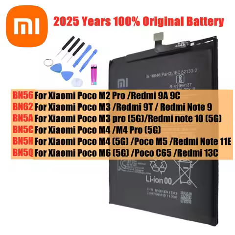 Original BN56 BN5C BN5H BN5Q BN5A BN62 Battery For Xiaomi Poco M4 M3 M2 Pro M5 M6 C65 Redmi Note 11E