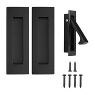 Pocket Door Handles and Edge Pull Matte  Handles Hardware LatchRecessed Finger Flush Pulls 3pcs