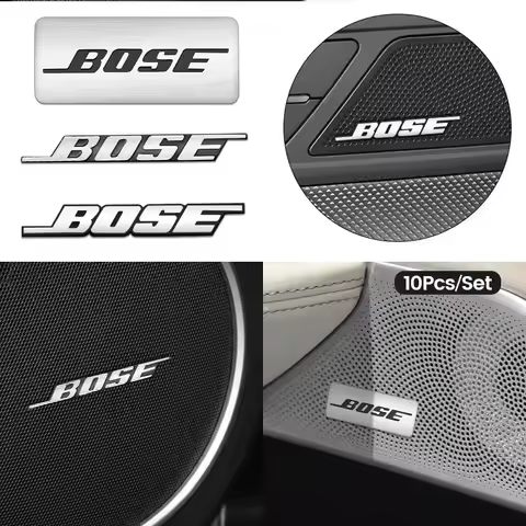 BOSE Badge Aluminum 3D Car Audio Stickers For BMW M Mercedes Benz Audi Mitsubishi Lancer Volkswagen 