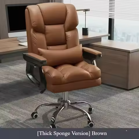 Modern Ergonomic Office Chair - PU Leather Computer Desk Chair with Swivel, Comfortable Executive Ch