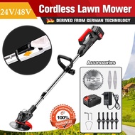 【Best Sellers】Cordless Lawn Mower 24V/36V/48V/88V Electric Grass Cutter Rechargeable Lawn Mower Household Lawn Mower Brushless Electric Lawn Mower Lawn Mower Without Gasoline