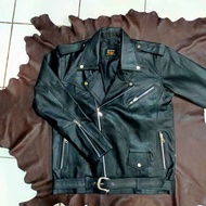 JAKET KULIT RAMONES JAKET DOBEL KERAH JAKET KULIT HARLEY-DAVIDSON