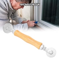 MAINAUSHUI6K Rolling Tool, 220*38mm Double-end Spline Roller, Hardware Wood Handle Hand Spline Rolle