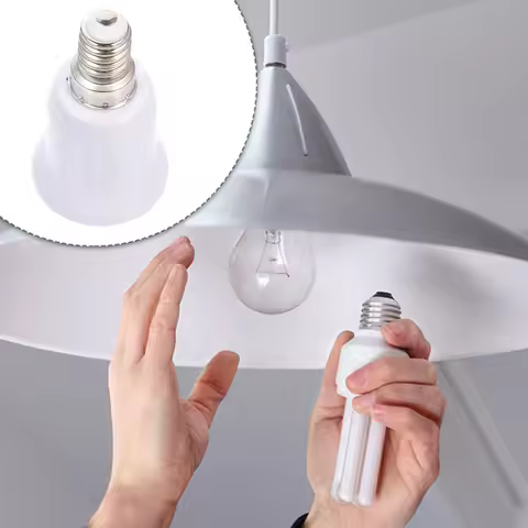 4Pcs Lamp Socket Converter E14 E27 Light Bulb Holder Adapter Socket Extender for Versatile Safe Cond