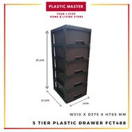 ♗❣Ready Stock 5 Tier Plastic Drawer. Plastic Cabinet, Plastic Storage Felton FCT488 READY STOCKtop selling