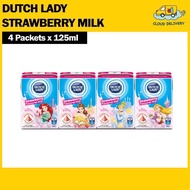 Dutch Lady UHT Milk 4 x 125ml - Strawberry
