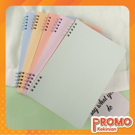 Trendy - S6736 Minimalist Aesthetic Spiral Notebook Aesthetic Pastel Color Notebook/