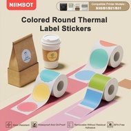 Round Label Square Thermal Food Sticker Round Label Paper NIIMBOT B21/B1/B21Pro/B31/B3S Waterproof L