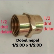 Double sock Double sock nipple inner thread 1/ 2 x 1/2 inner thread