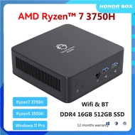 SZBOX AMD Ryzen 5 3550H AMD Ryzen 7 3750H Mini PC DDR4 3200MHz NVMe SSD Window 11 MINI PC Wifi5 BT4.2 4K Desktop Gamer Computer