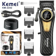 Kemei 2242 Professional Cordless Hair Clipper Barber Electric Hair Trimmer Rechargeable Fade Hair Cu