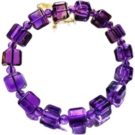 Natural Amethyst Bracelet Grade 7a Uruguay Amethyst Cube Sugar Amethyst Bracelet Women Jewelry Crystal Wholesale
